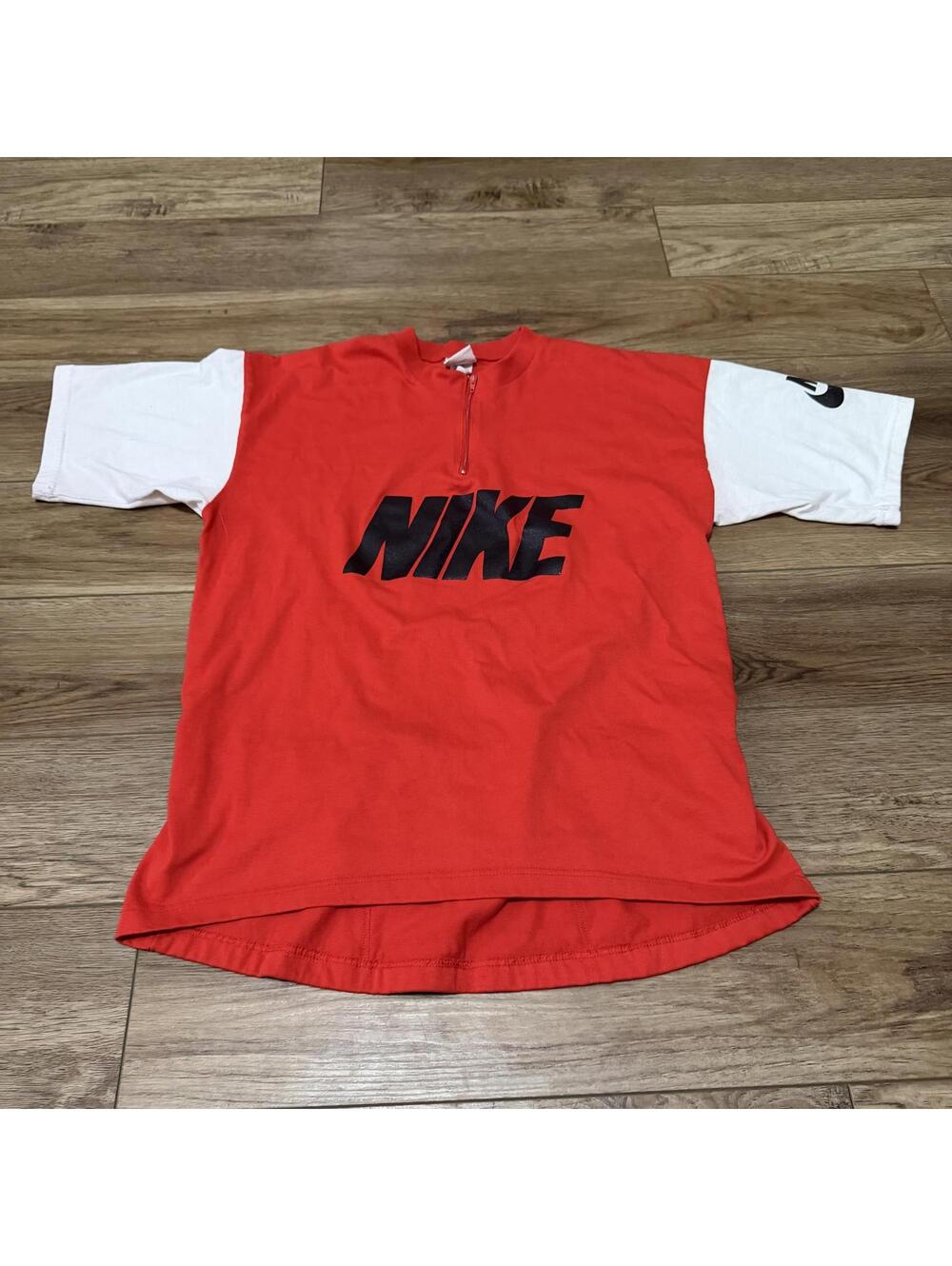 Vtg 90s Nike Grey Tag Colorblock Cycling Jersey USA L